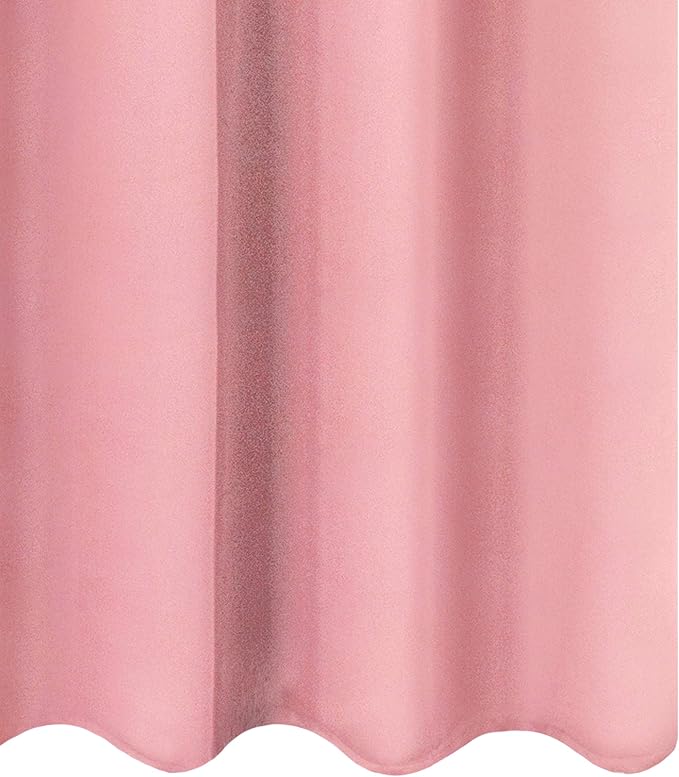 LEMOMO Blackout Curtains 66 x 95 inch/Pink Curtains Set of 2 Panels/Thermal - Image 9