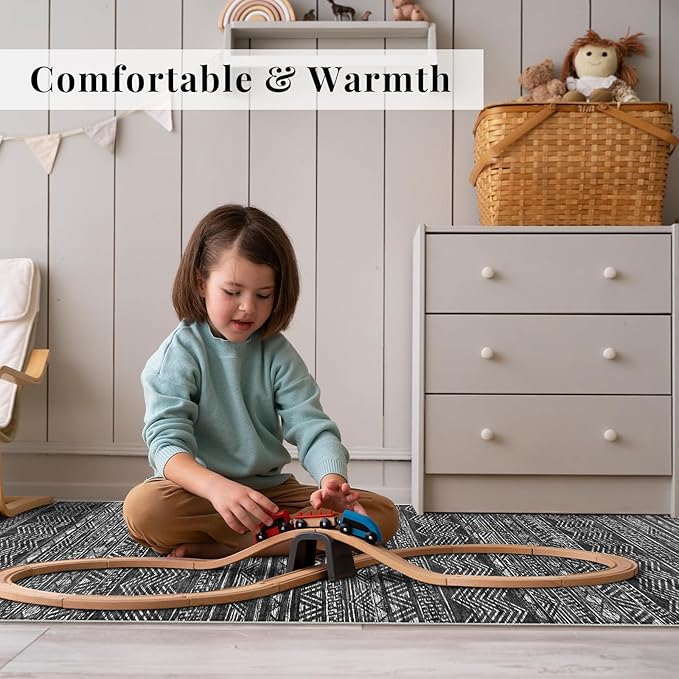 2x3 Washable Entryway Area Rug: Moroccan Small Runner Rug - Image 3