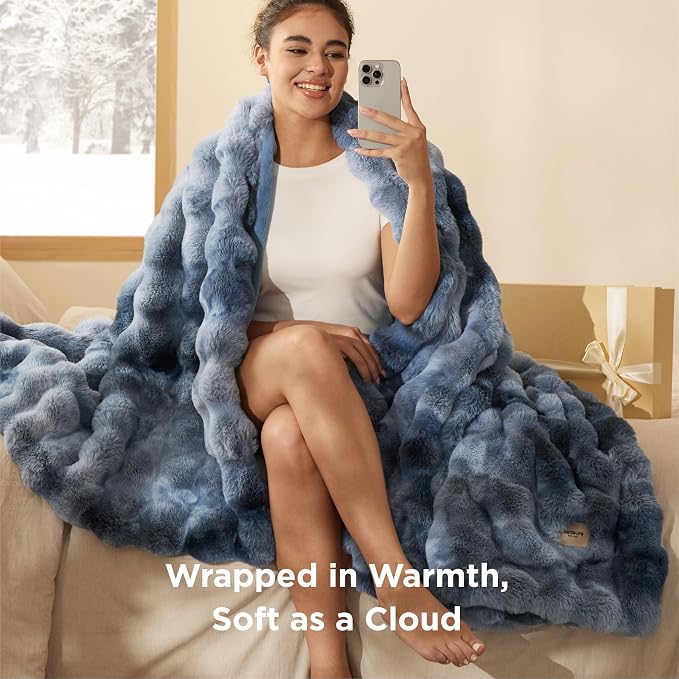 Bedsure GentleSoft Fluffy Fuzzy Twin Blanket, Soft Cozy Fleece Faux Fur Blanket - Image 2