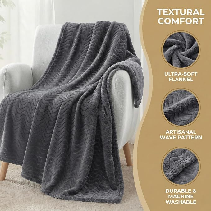 Exclusivo Mezcla Queen Blanket for Bed, Cozy Lightweight Fleece Blankets for - Image 7