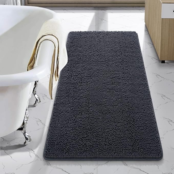 LOCHAS Luxury Bathroom Rug Shaggy Bath Mat 24 x 48 Inch, Washable Non Slip Bath by LOCHAS
