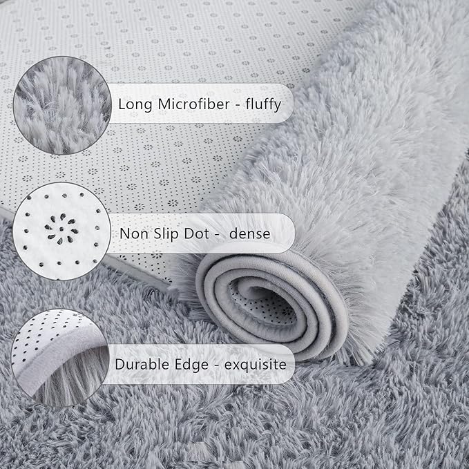 Chicrug Soft Area Rugs for Bedroom Living Room Plush Fluffy Rug 9x12 Feet - Image 6