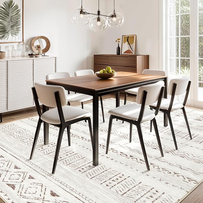 cotiled 10x13 Area Rug Living Room: Washable Boho Rugs - Image 6