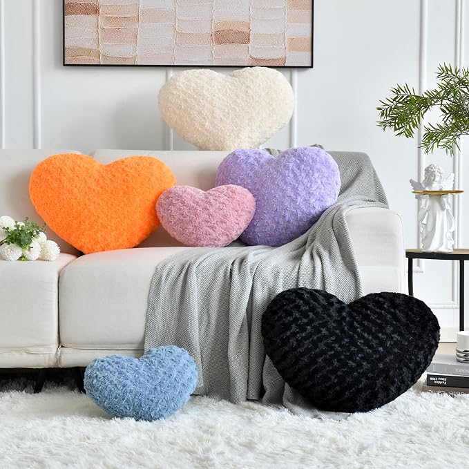 Heart Pillow, Soft Heart Shaped Pillow - Image 2