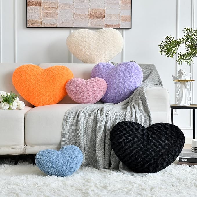 Heart Pillow, Soft Heart Shaped Pillow - Image 2