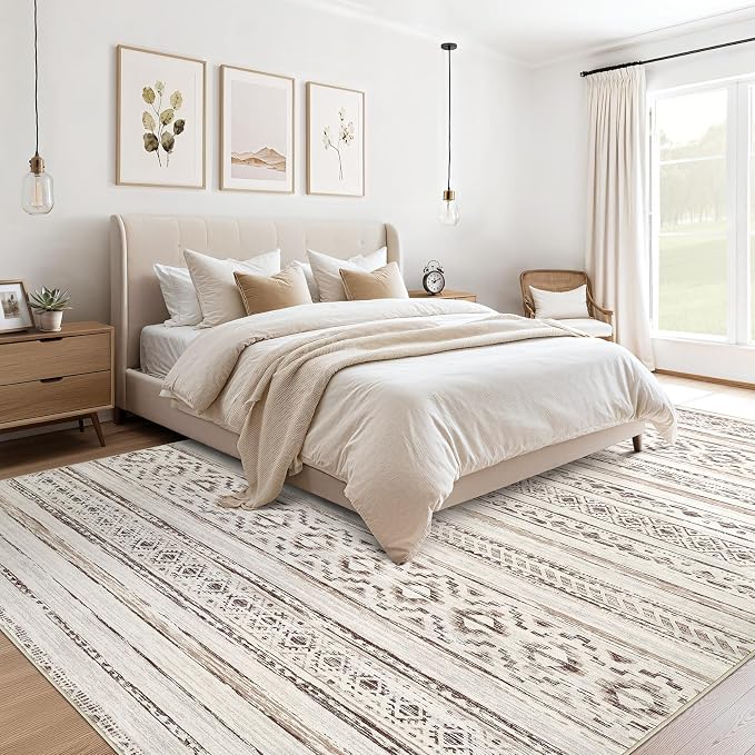 cotiled 6x9 Area Rug Living Room: Washable Boho Rugs - Image 2