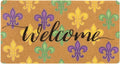 FGSS Mardi-Gras Fleur-De-Lis Welcome-Doormat Outdoor-Entrance by FGSS