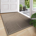 Front Door Mat 17''x30'', Absorbent Dirt Resist Washable Non Slip Low-Profile by QiCaiJia