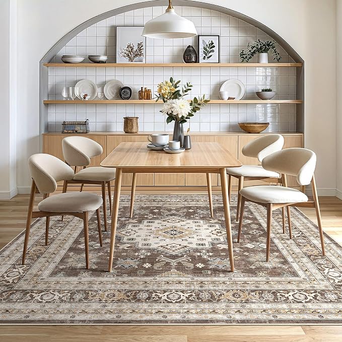 Vintage Living Room Square Area Rug 8x8 - Image 6