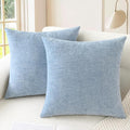 CaliTime Throw Pillow Covers Decorative 20 X 20 Inches Pack of 2 Cozy Chenille by CaliTime