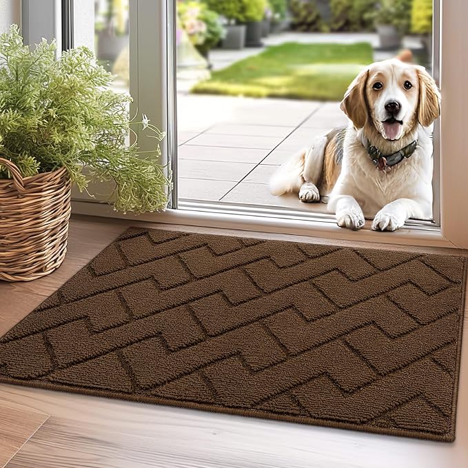 hicorfe Indoor Doormat, Front Back Door Mat TPR Backing Non Slip Mats 20"x31.5" by Hicorfe