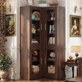 Armocity Corner Bookcase with Doors, 6-Tier Corner Book Shelf by Armocity