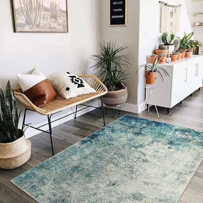 Lahome Modern Abstract Area Rugs 3x5 Washable Rug, Throw Rugs - Image 2