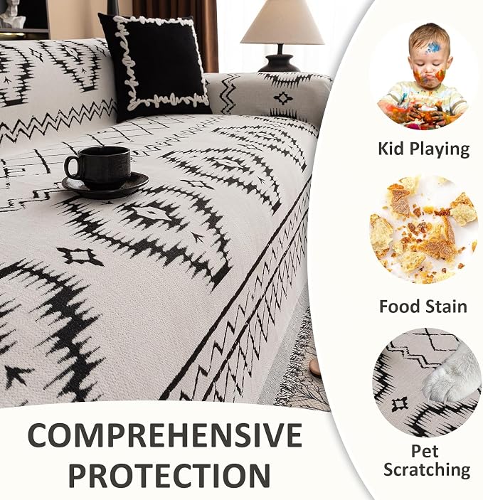 VClife Boho Aztec Couch Cover Extra Large Couch Cover - Image 7