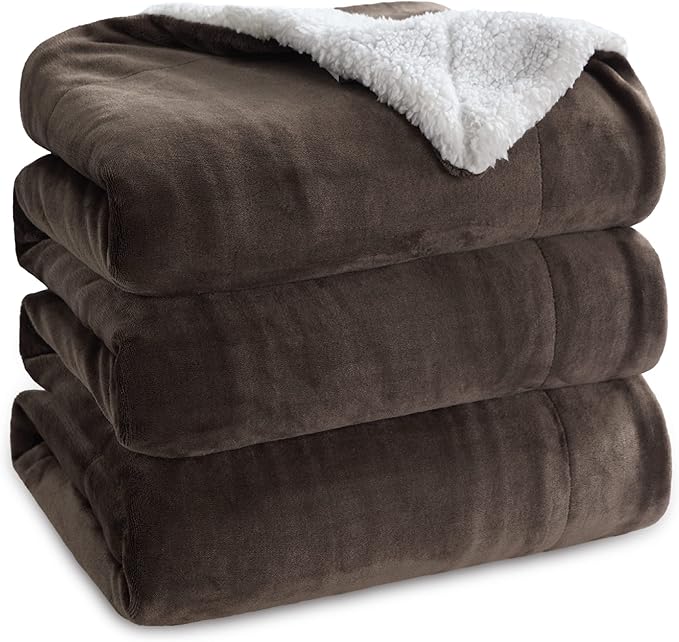 Bedsure GentleSoft Sherpa Fleece Blankets King Size by BEDSURE