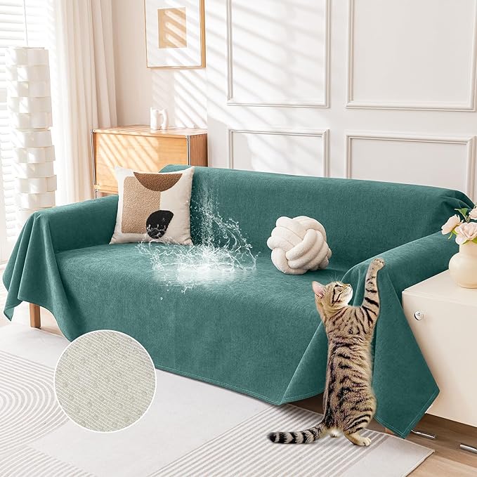 Deep Dream Cat-Scratch Resistant Couch Cover, Waterproof Sofa Cover by DeepDream