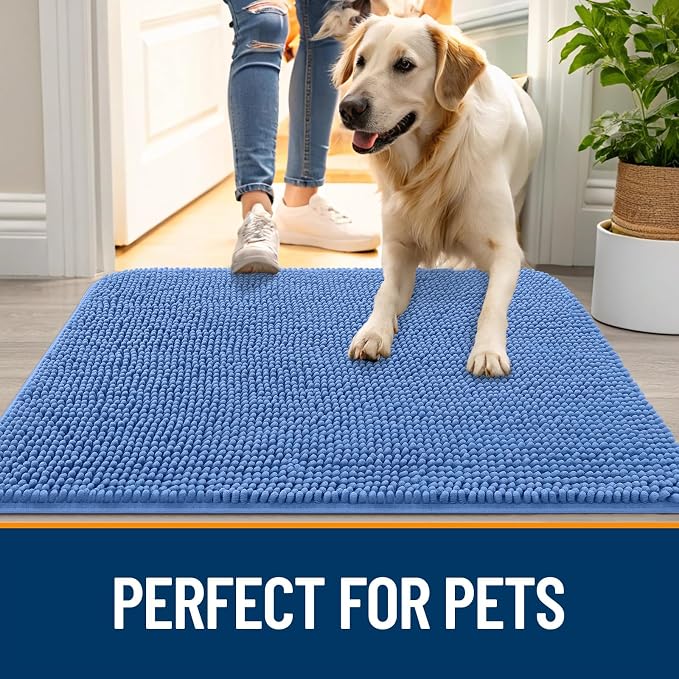 OLANLY Dog Door Mat for Muddy Paws 70x35, Absorbs Moisture and Dirt, Absorbent - Image 6