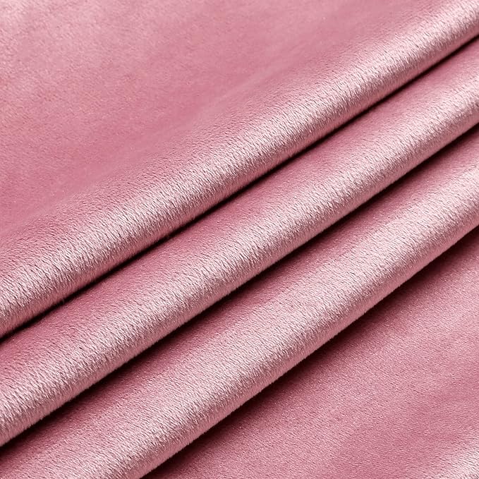 NiNi ALL Decorative Throw Pillow Covers Velvet 26x26 Inch Pack of 2 Pink - Image 5