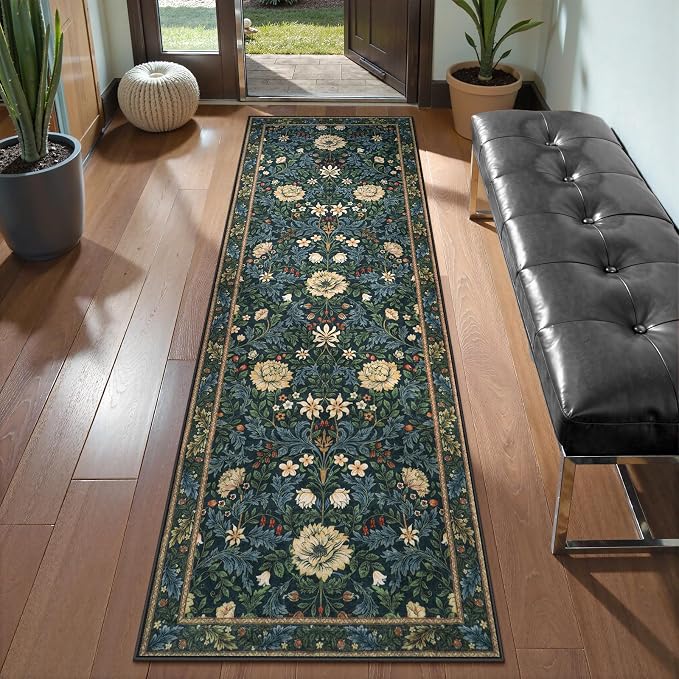 LIVEBOX Boho Floral Kitchen Runner Rug, 2x6 Runners - Image 2