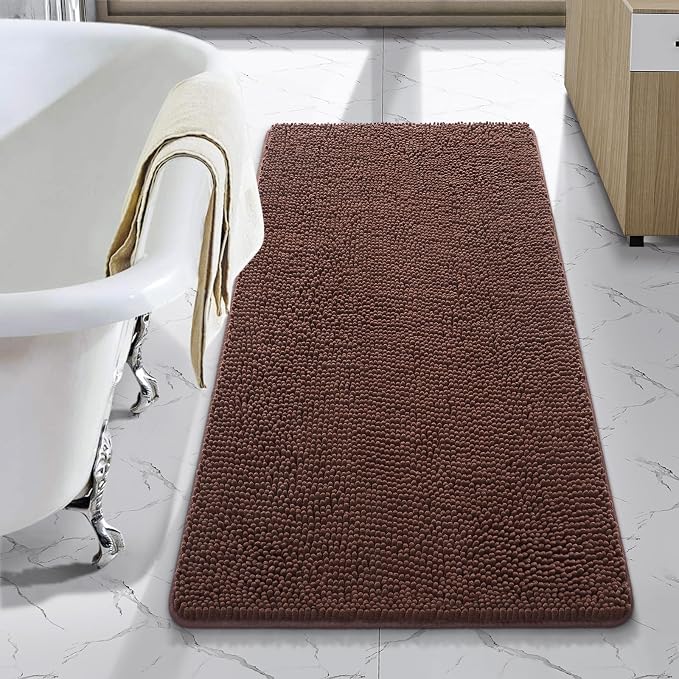 LOCHAS Luxury Bathroom Rug Shaggy Bath Mat 24 x 44 Inch, Washable Non Slip Bath by LOCHAS