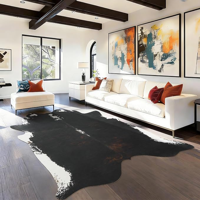 BENRON Premium Cowhide Rug, Faux Cow Hide Rugs - Image 5