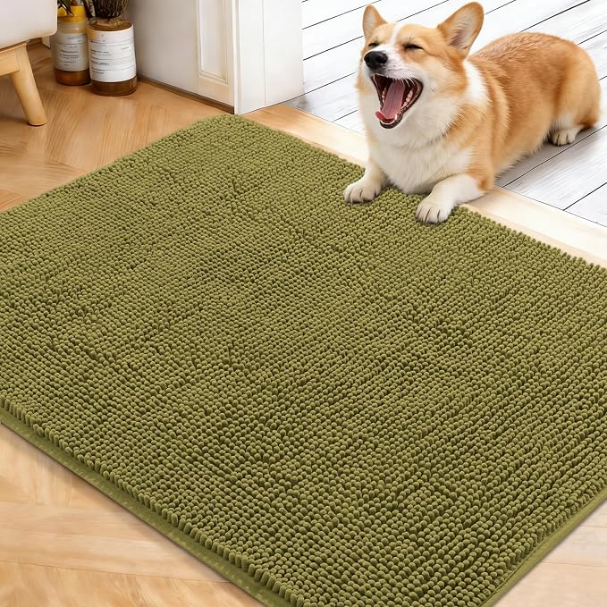 OLANLY Dog Door Mat for Muddy Paws 40x32, Absorbs Moisture and Dirt, Absorbent by OLANLY
