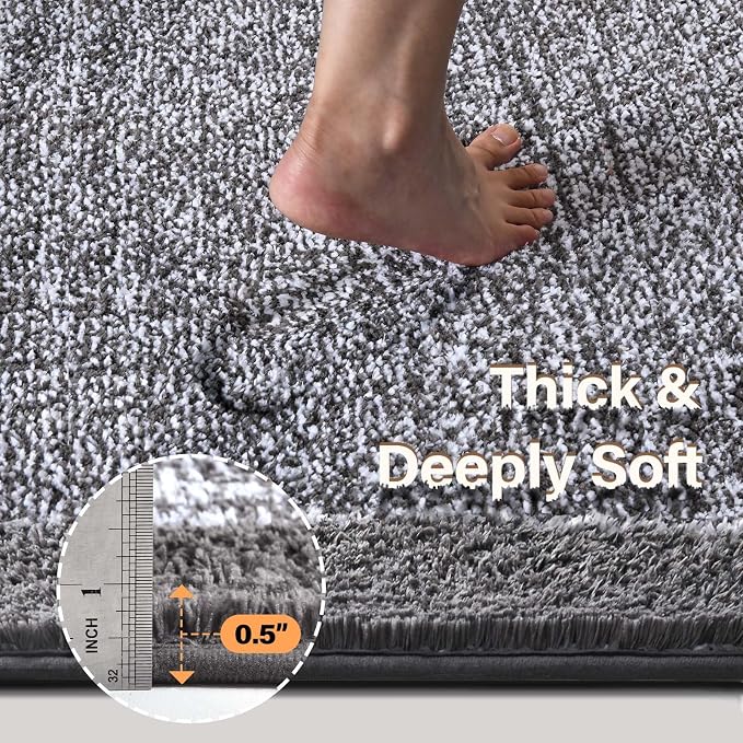 48x32 Large Bathroom Rugs Washable Non Slip, Soft Absorbent Quick Dry Mats - Image 5