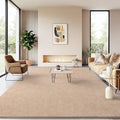 Soft Rugs for Living Room 4x6 Beige, Minimalist Area Rug for Bedroom Nursery by BBENRON