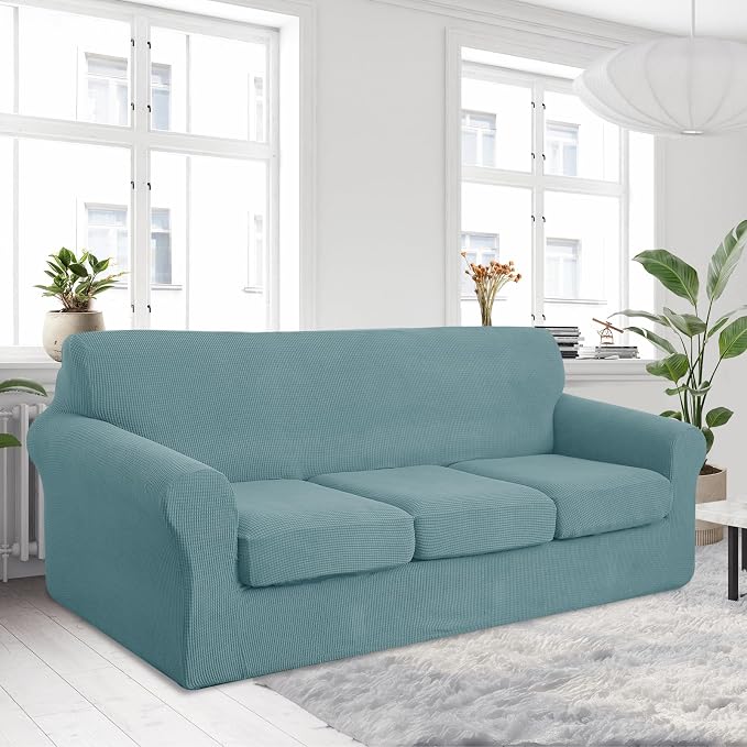 U-NICE HOME 4 Pieces Oversized Stretch Couch Cover Sofa Cover Washable Slipcover - Image 2