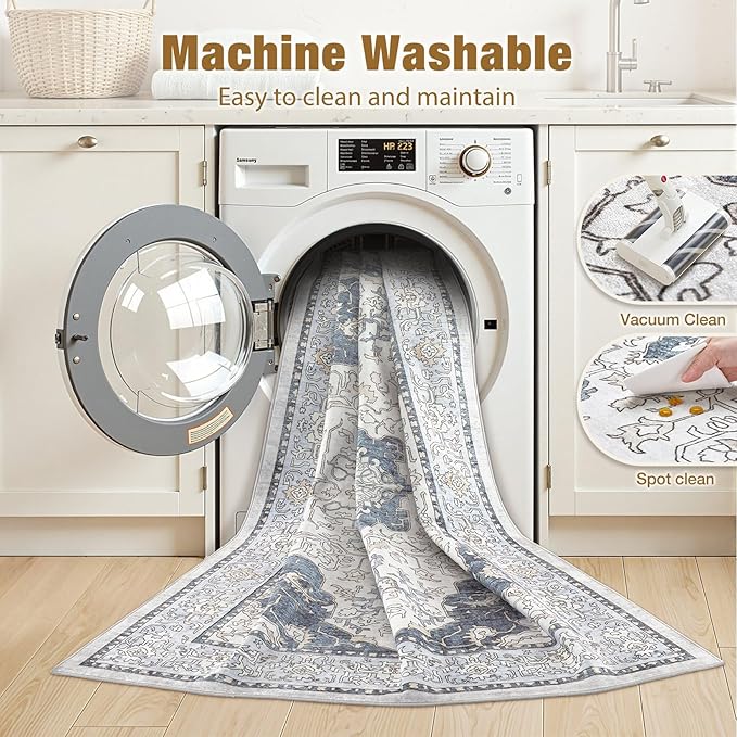 cotiled 7x9 Area Rugs Large Washable Rugs - Image 3
