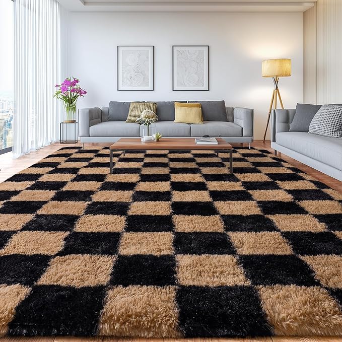 Upgrade Non-Slip Plush Rugs for Living Room, Soft Shaggy Carpets for Living Room - Image 7