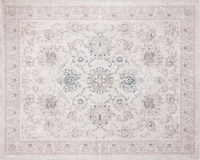 Phantoscope Washable Area Rug 8'x10' Non-Slip, Vintage Neutral Rugs - Image 3