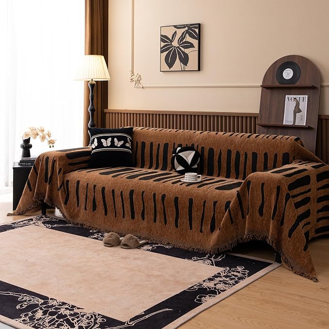 VClife Aztec Couch Cover for Sofa, Thick Plush Jacquard Couch Cover for by VCLIFE