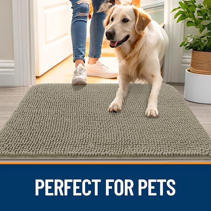 OLANLY Dog Door Mat for Muddy Paws 59x20, Absorbs Moisture and Dirt, Absorbent - Image 6