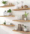 PHPH Wood Floating Shelves for Wall, Wooden Wall Shelves for Bedroom by PHPH