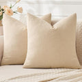 MIULEE Beige Couch Pillow Covers 18x18 Inch by MIULEE