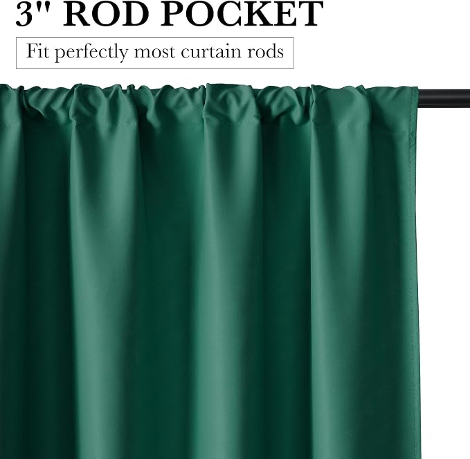 RYB HOME Bedroom Blackout Curtains 84 inches Long, 100% Blackout Thermal - Image 2