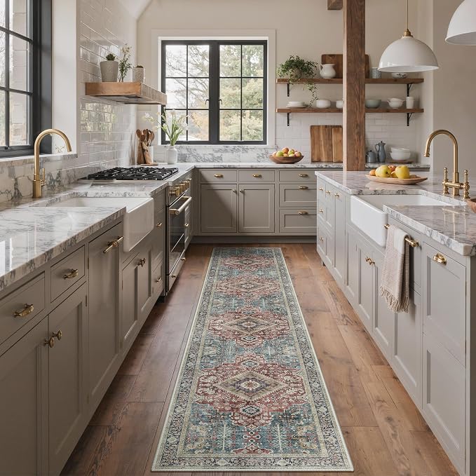GENIMO 2X10 Washable Vintage Runner Rug - Image 2