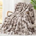 Touchat Luxury 1000GSM Faux Rabbit Fur Throw Blanket, Super Heavy Warm Cozy by TOUCHAT