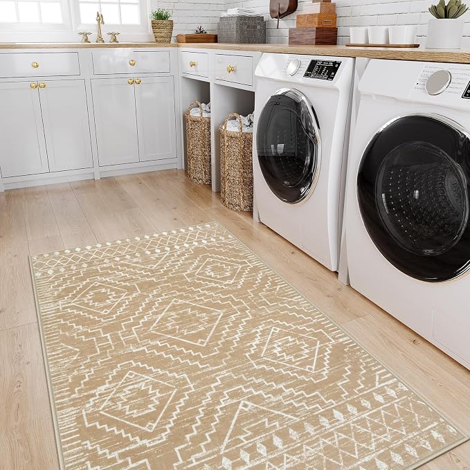 Wonnitar Moroccan Washable Area Rug 4x6, Non-Slip Rugs - Image 7