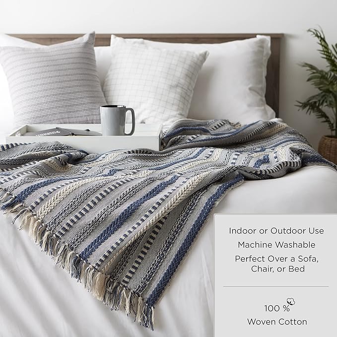 DII Braided Striped Decorative Throw Blanket - Image 7