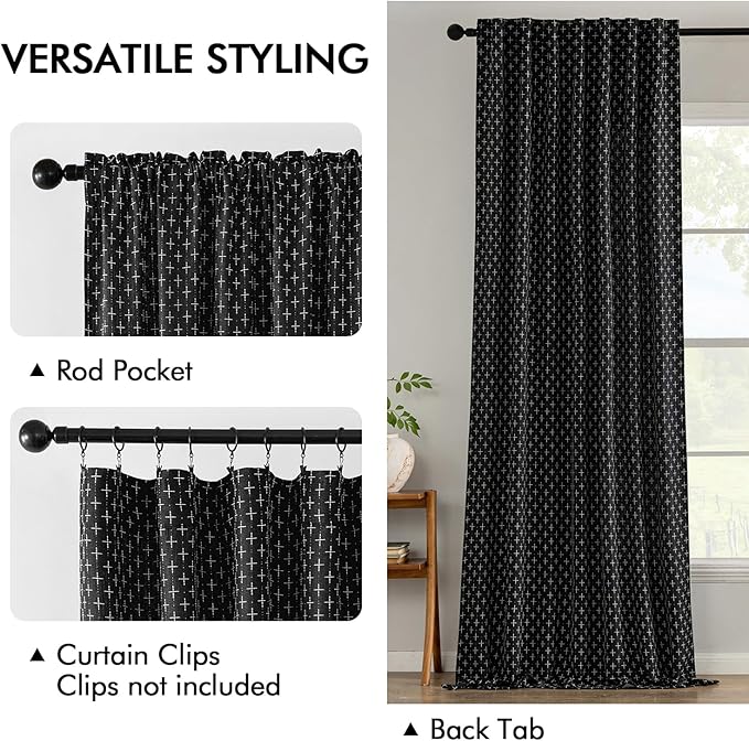 MIULEE Decorative Back Tab Linen Curtains - Image 3