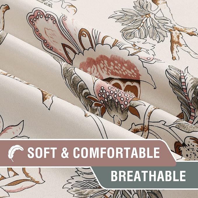 H.VERSAILTEX Blackout Curtains 84 Inch Length 2 Panels Set Floral Print Curtain - Image 5