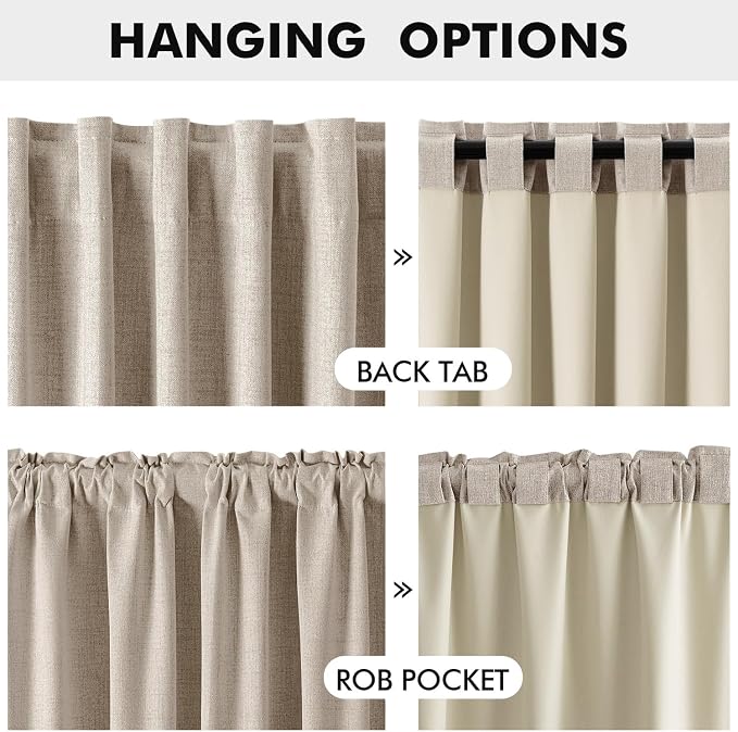 MIULEE 100% Blackout Linen Curtains - Image 5