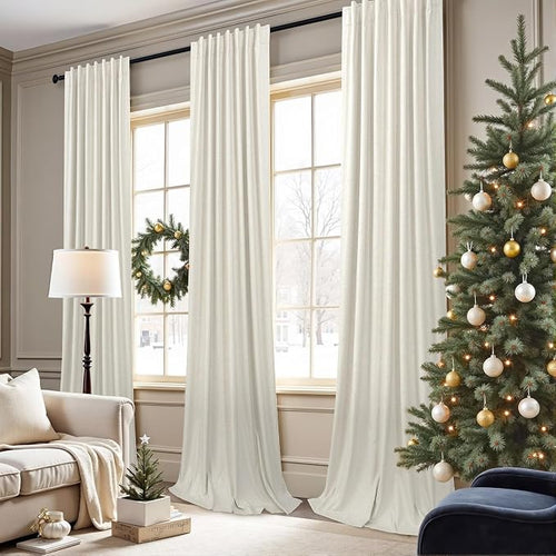 102 Inch Blackout Curtains Cream - Image 2