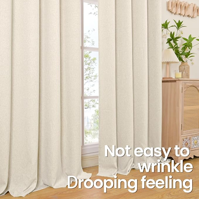 BGment 108 Inch Long Linen Curtains - Image 7