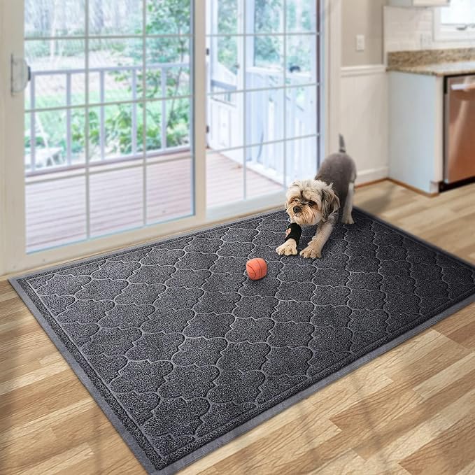 LuxStep Door Mat Large 36X47 Inch Indoor Outdoor Doormat, Non-Slip Low-Profile - Image 2