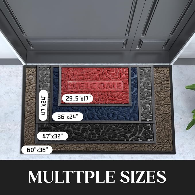 Yimobra Large Welcome Mat 60x36, Waterproof Non-Slip Outdoor Mats - Image 3
