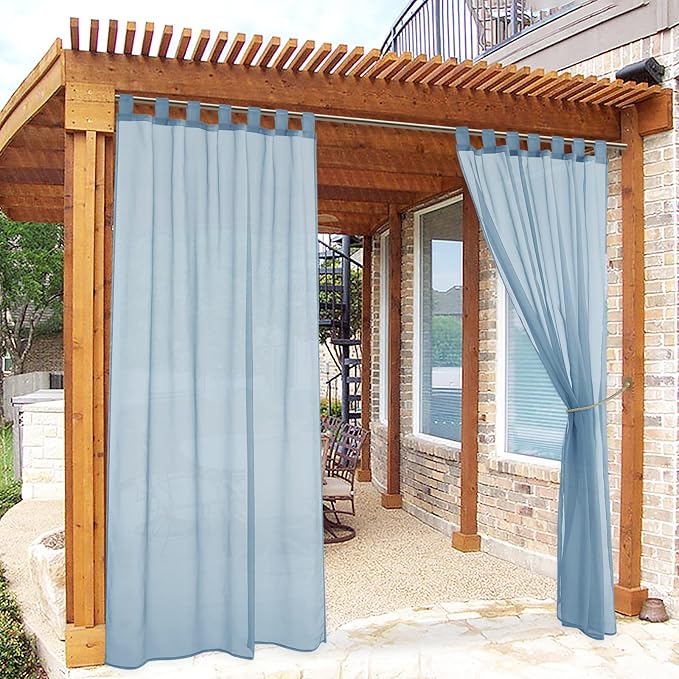 RYB HOME Outdoor Sheer Curtains by RYBHOME