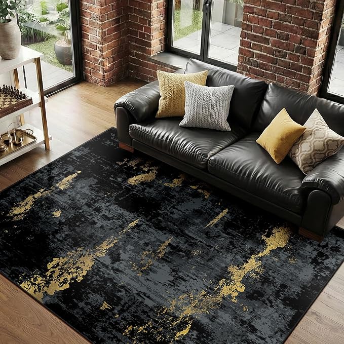 Washable Area Rugs 6'x9' Non-Slip Modern Abstract Soft - Image 8
